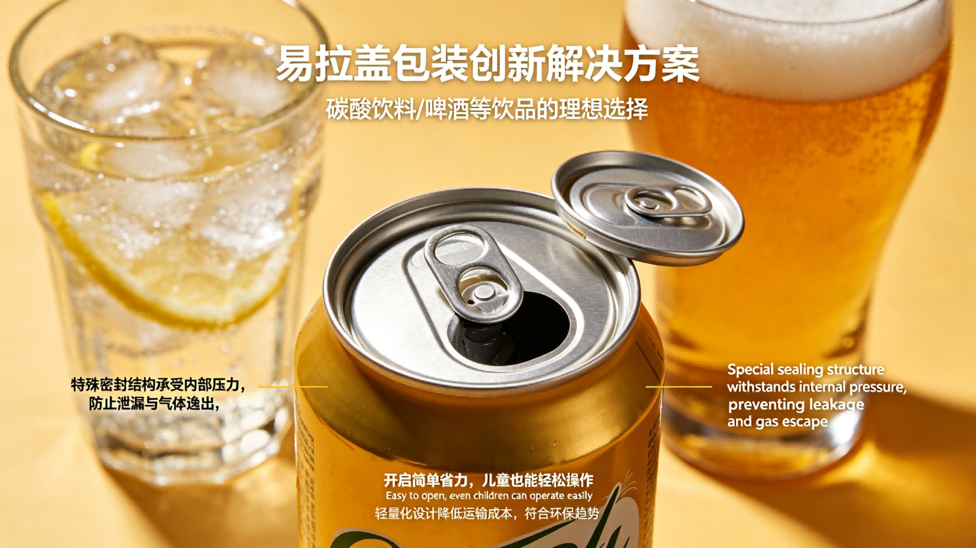 easy open end in drink packing