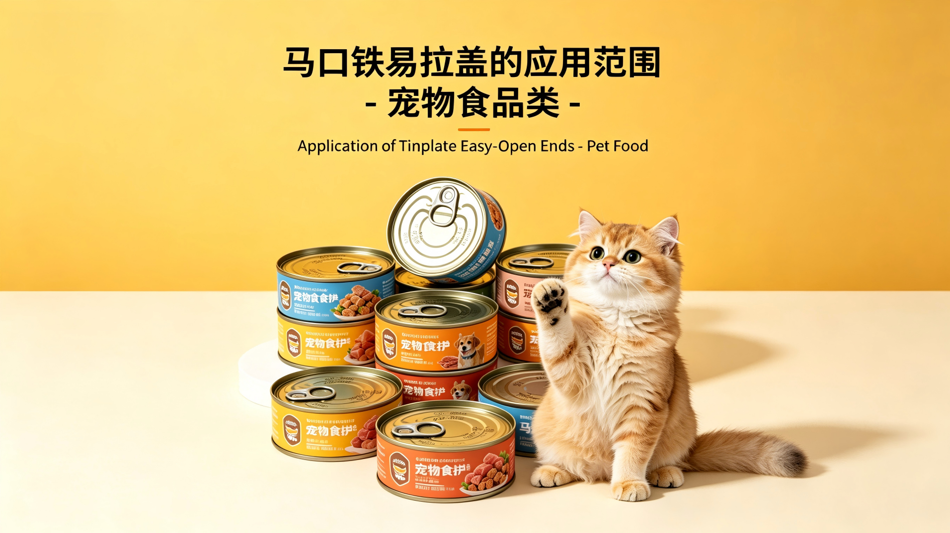 The application of tin easy pull cover in pet food