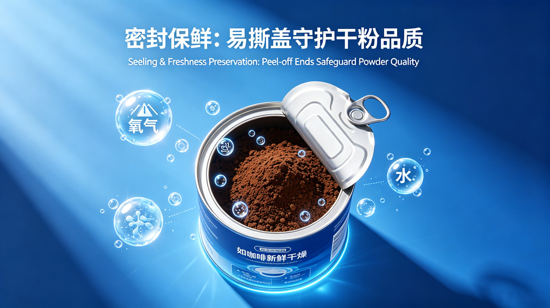 密封保鲜：易撕盖守护干粉品质