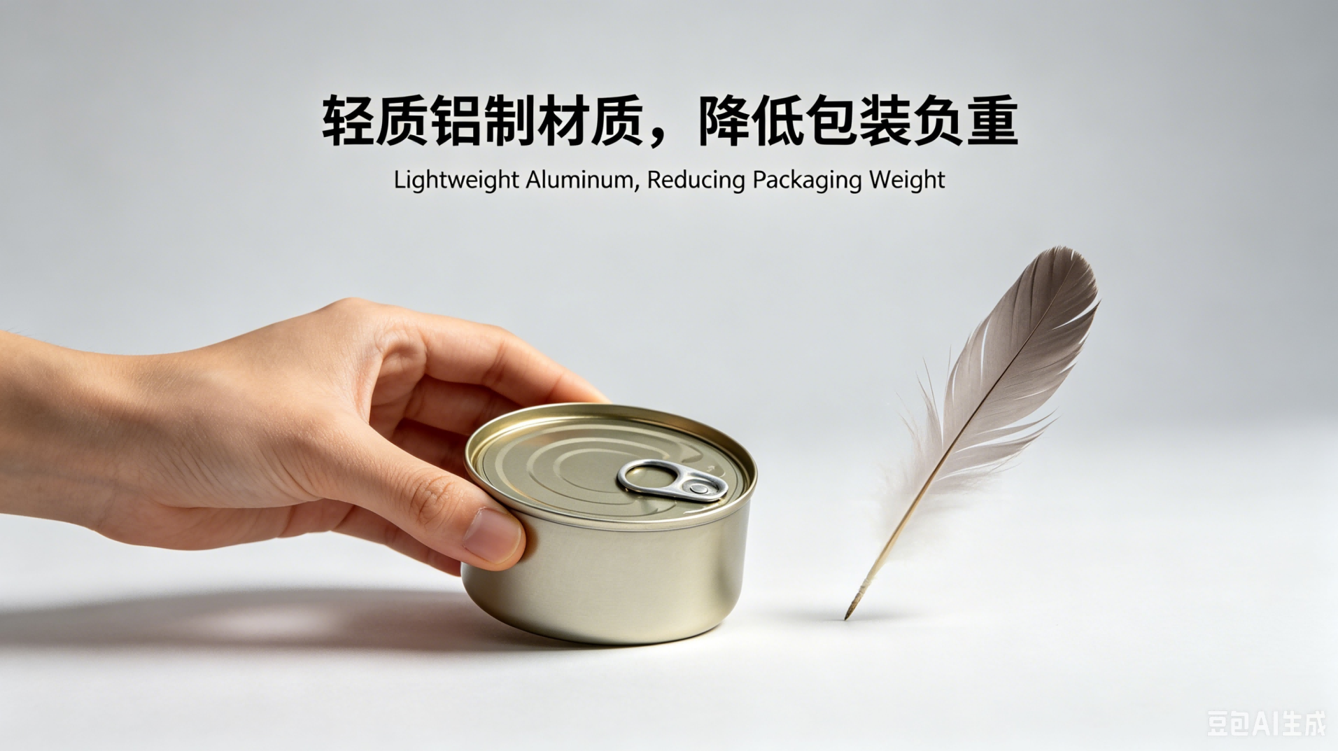 Fully open flip-top with lightweight aluminum material
