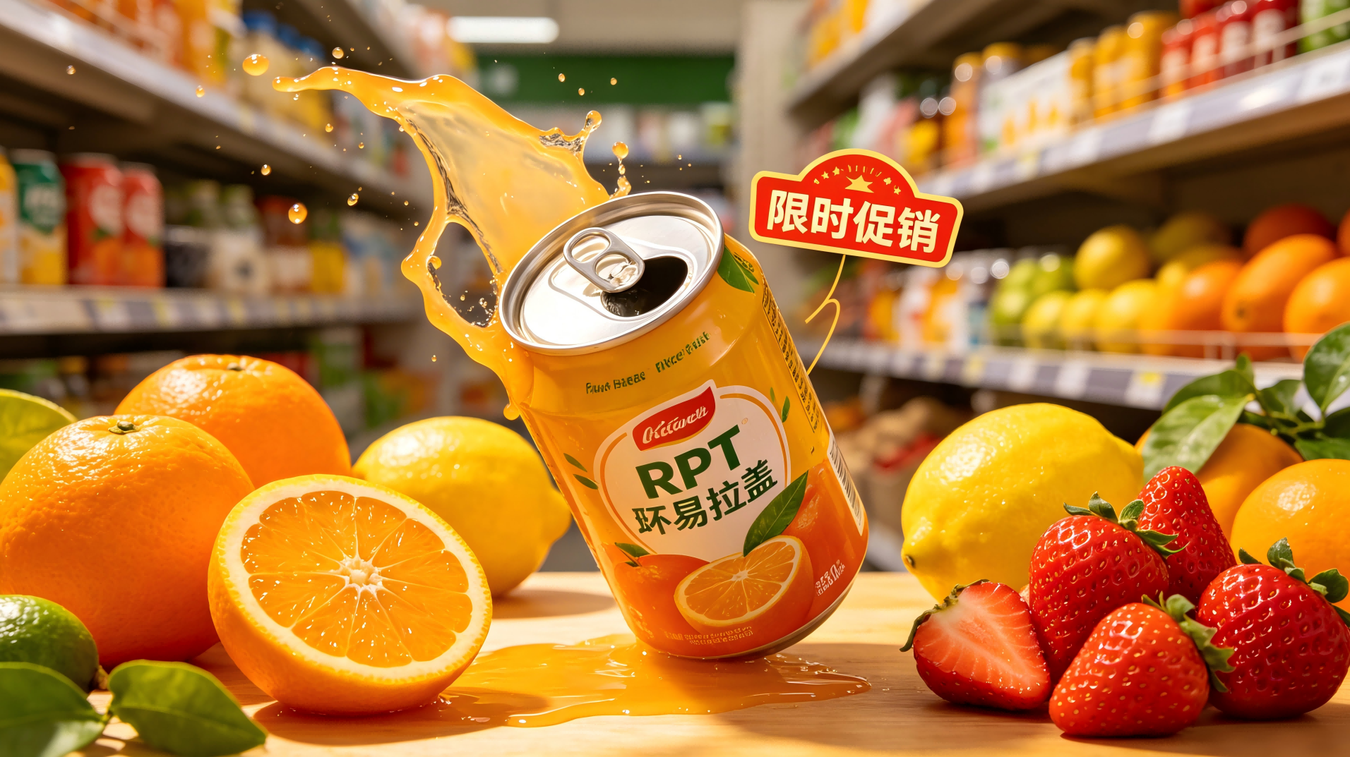 RPT Detachable Pull Tabs for Low-Pressure Fruit Tea & Juice Aluminum Cans
