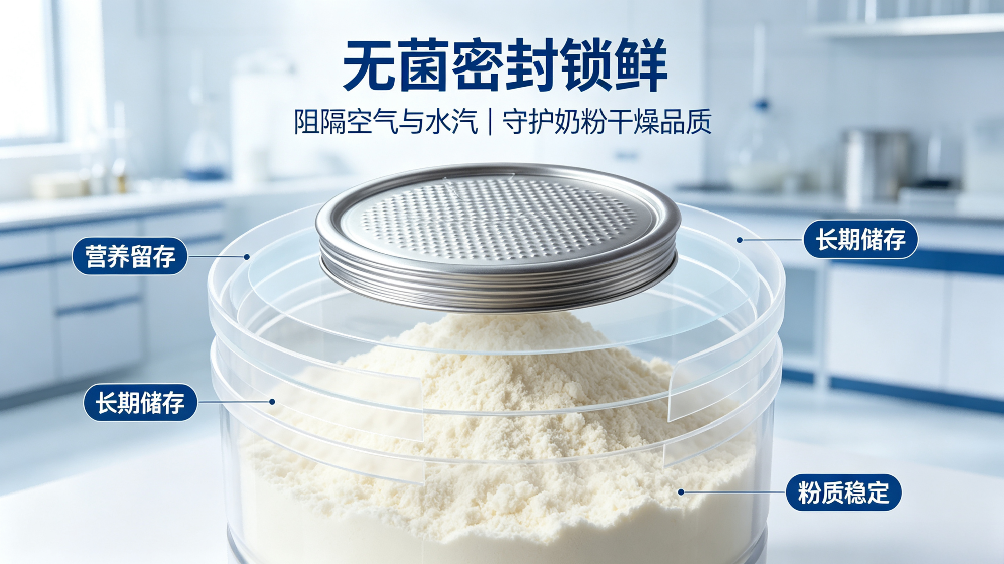 无菌密封锁鲜，保障奶粉长期储存品质