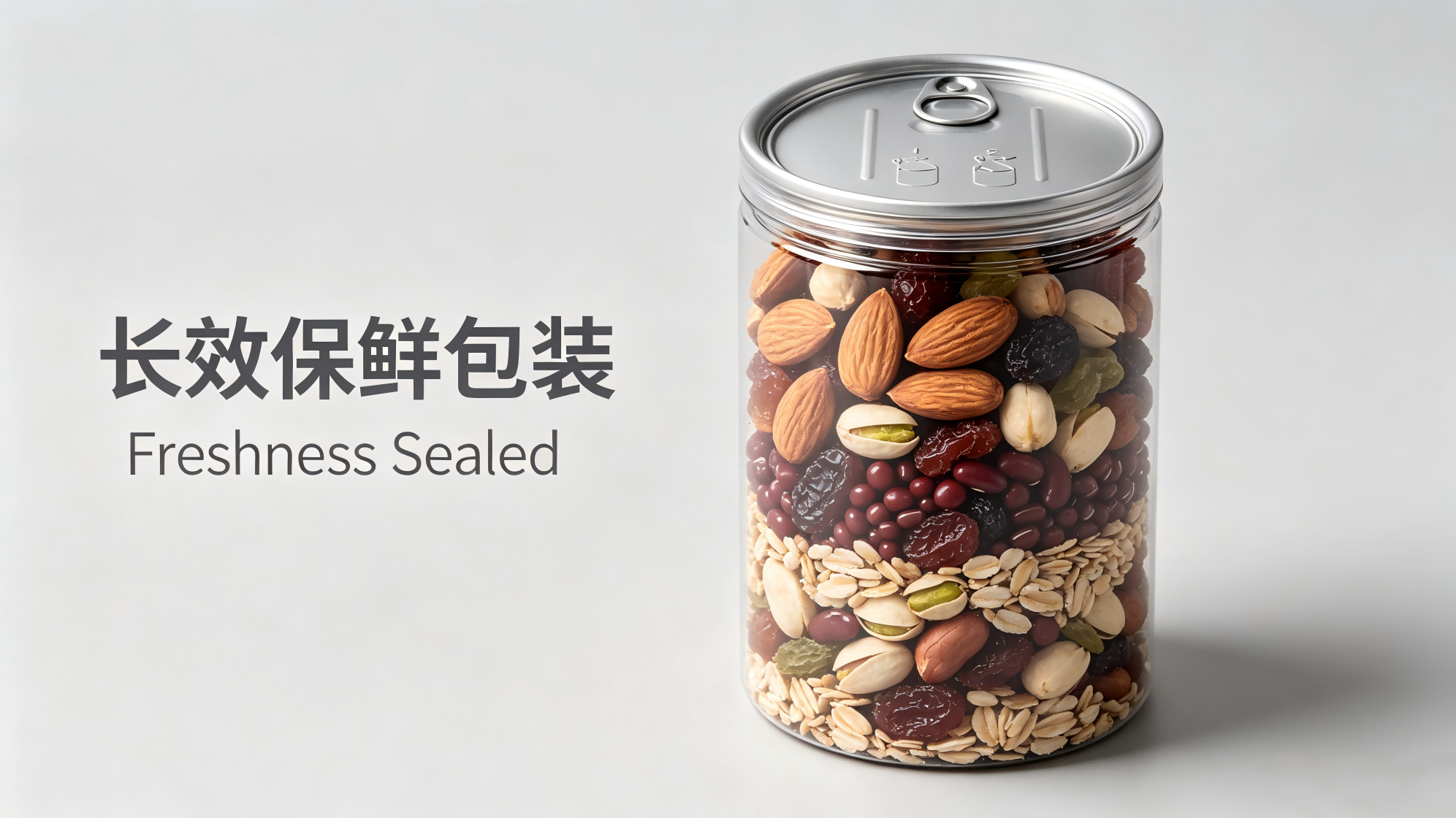 Full-Open Aluminum Lid PET Bottles for Long-Term Dry Goods Freshness