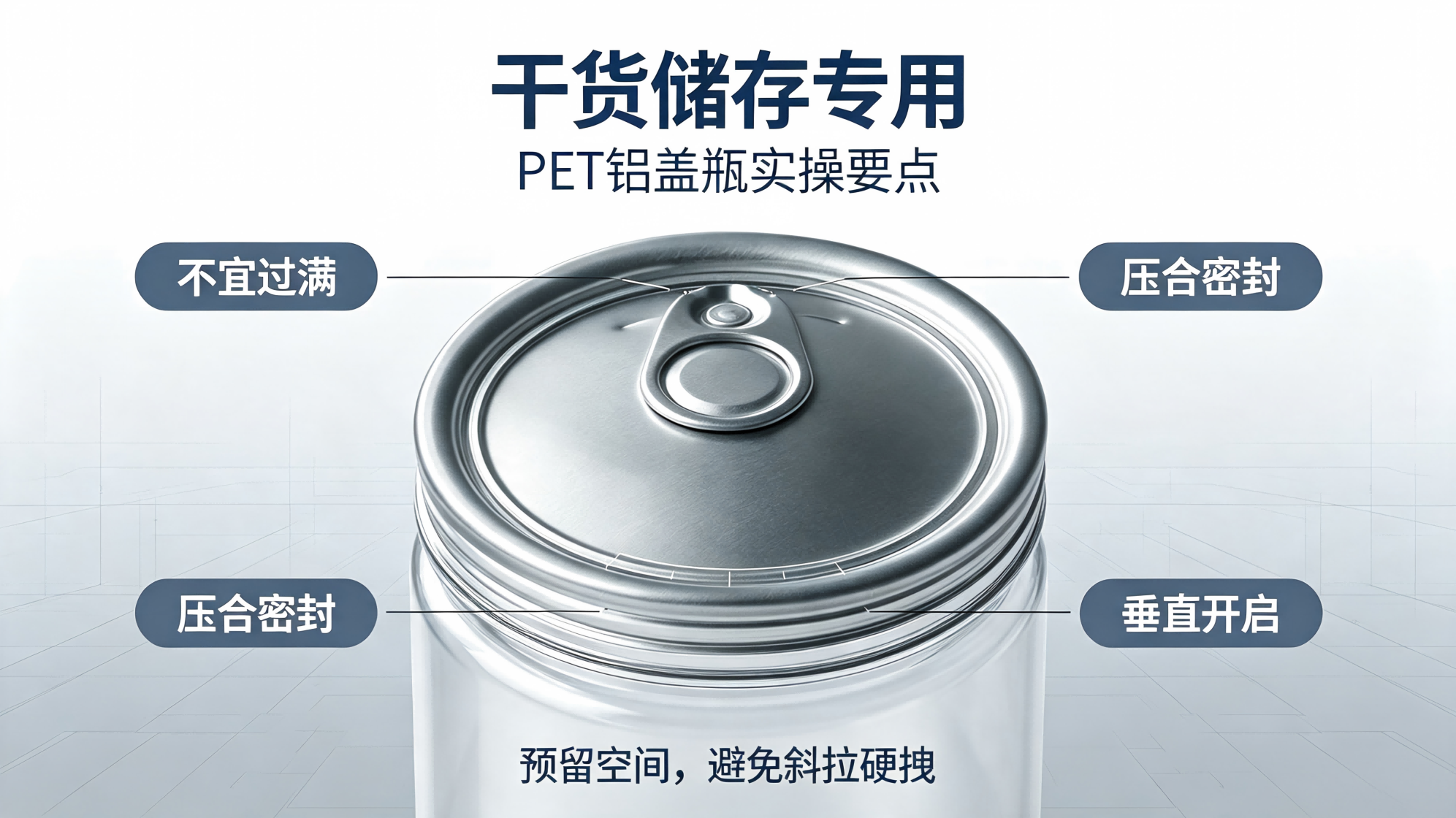 Practical Points of PET Bottles with Aluminum Lids for Dry Goods Storage