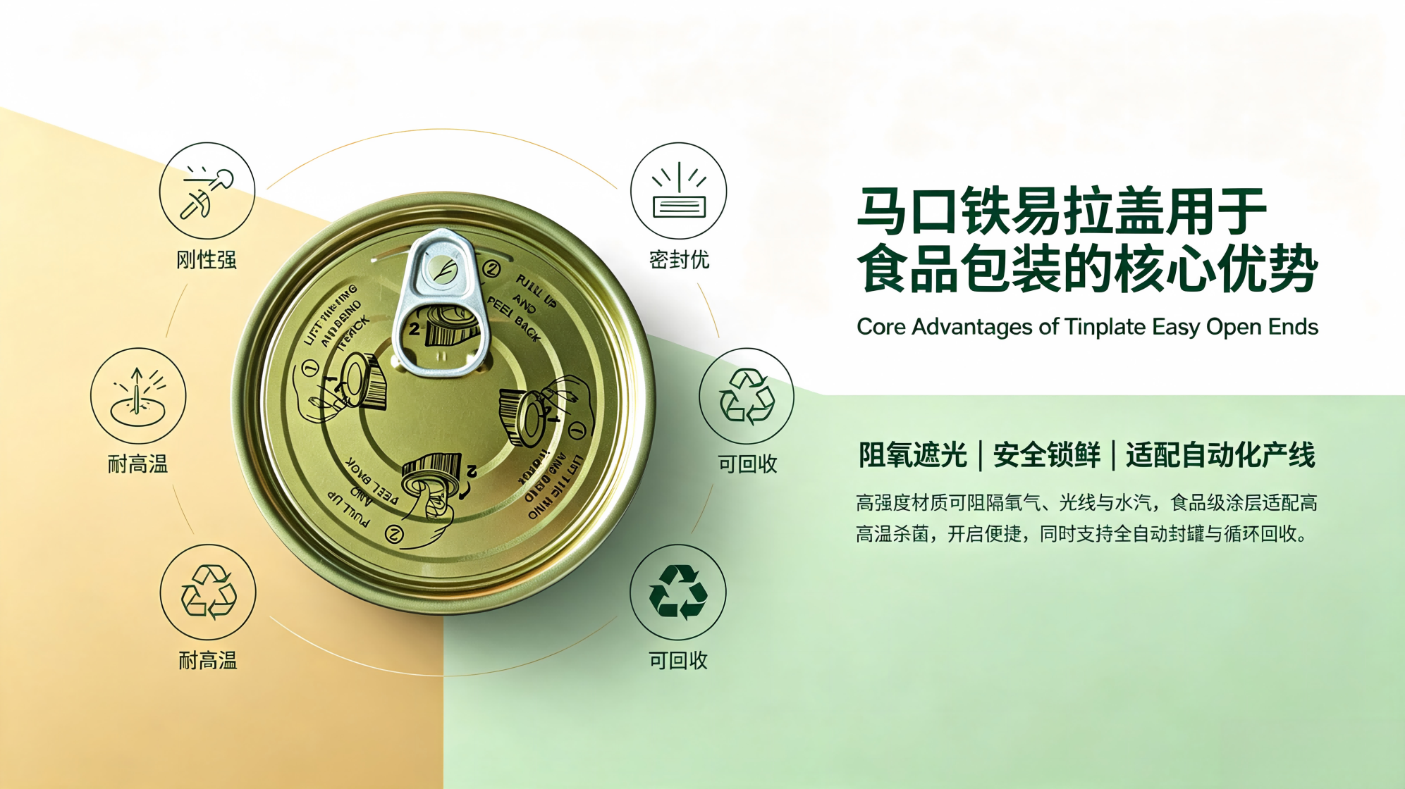 Core Advantages of Tinplate Easy Open Ends in Food Packaging