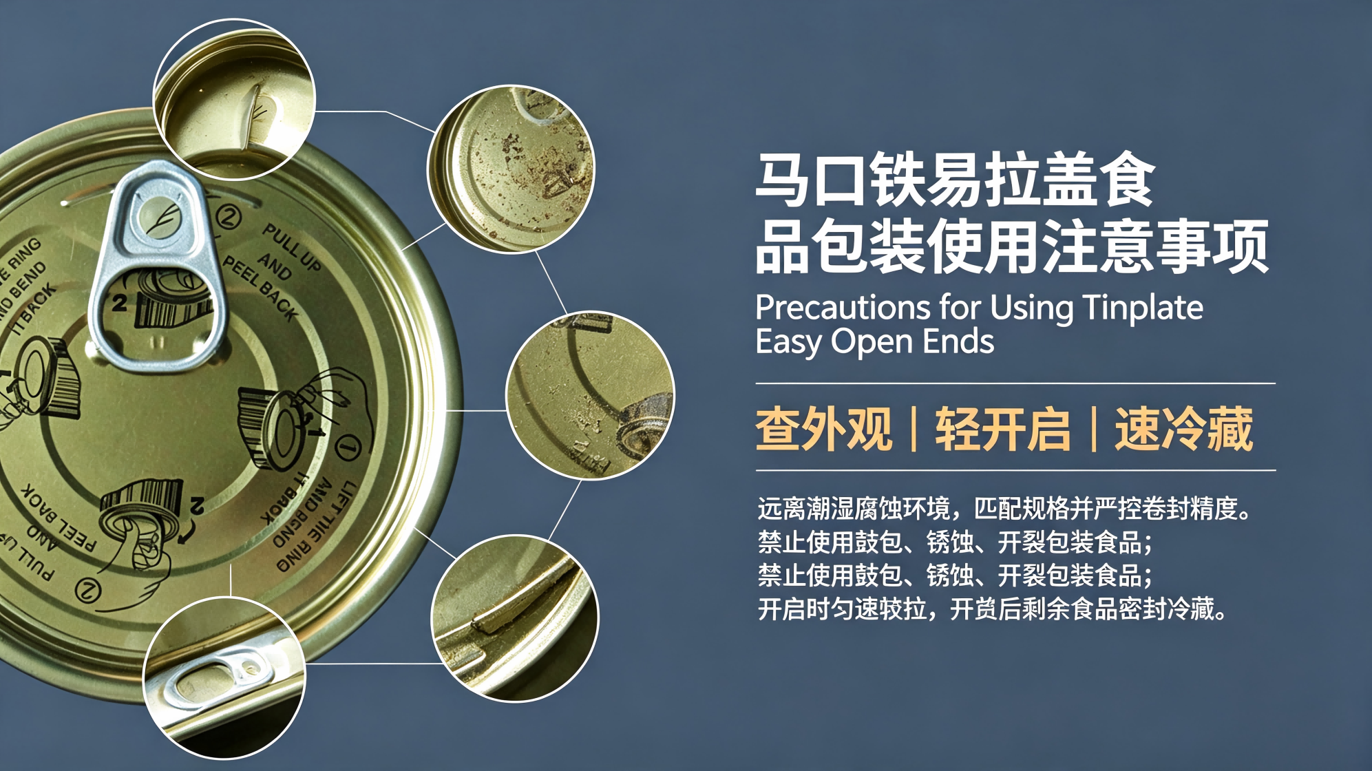 Precautions for Using Tinplate Easy Open Ends in Food Packaging