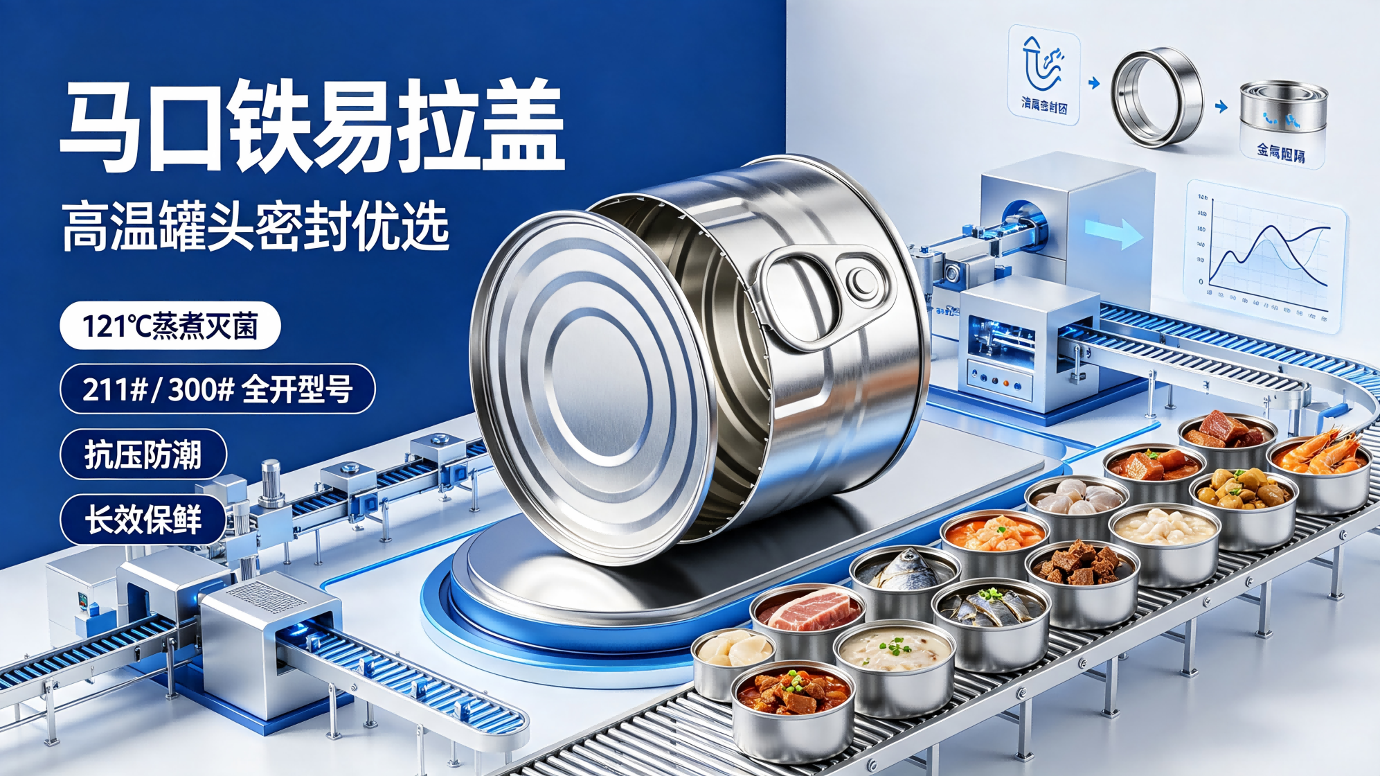 马口铁易拉盖,高温罐头食品的密封优选