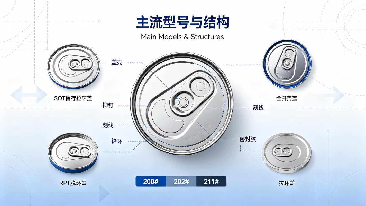 易拉盖主流型号与结构解析